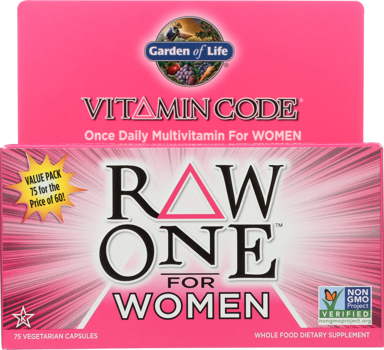 Vitamin Code Raw One For Women Multi, 75 cap