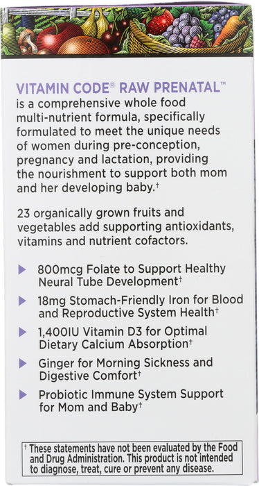 Vitamin Code Raw Prenatal, 90 cap