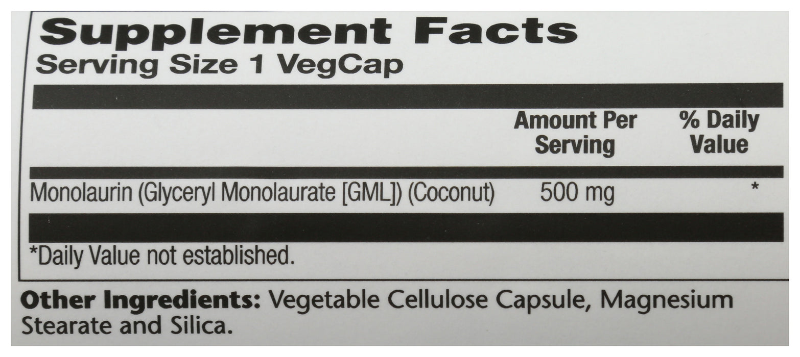 Monolaurin 500mg, 60 vcap