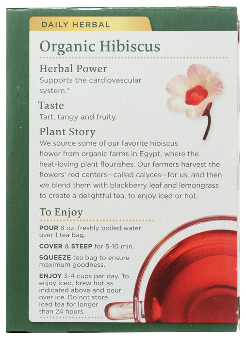 Hibiscus Herbal Tea, Org, 16 tbag