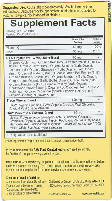 Vitamin Code Zinc, 60 vcap