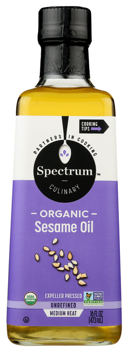 Sesame Oil Unrefined, Org, 16 fl oz