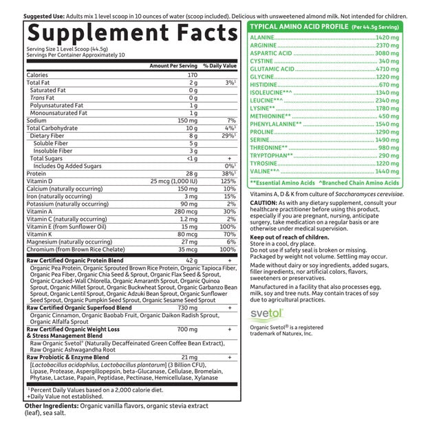 Raw Organic Fit, Original, 445 g