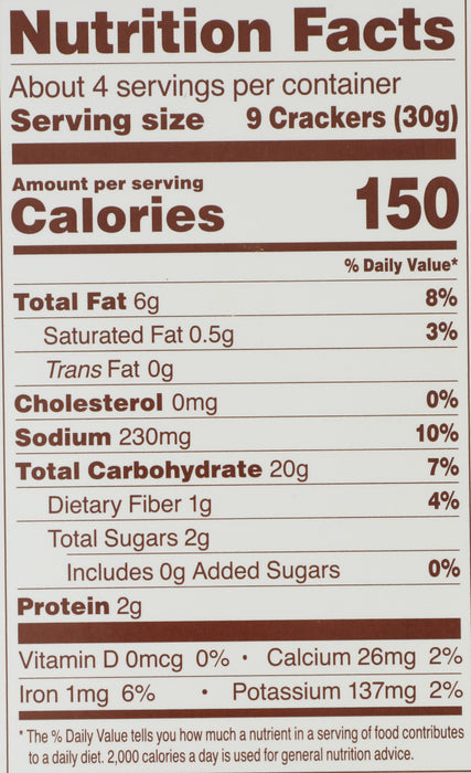 Veggie Pita Crackers, Mediterranean Herb, GF, 4.25 oz