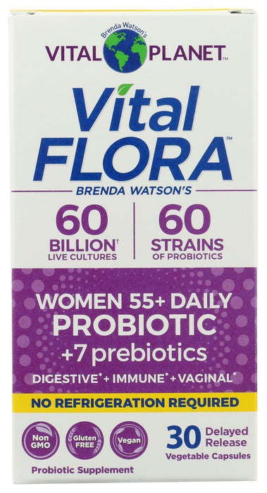 Vital Flora Women 55+ Daily Probiotic 60B SS, 30 vcap