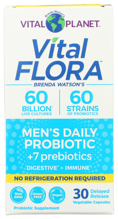 Vital Flora Men's Daily Probiotic 60B SS, 30 vcap