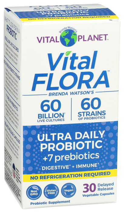 Vital Flora Ultra Daily Probiotic 60B SS, 30 vcap