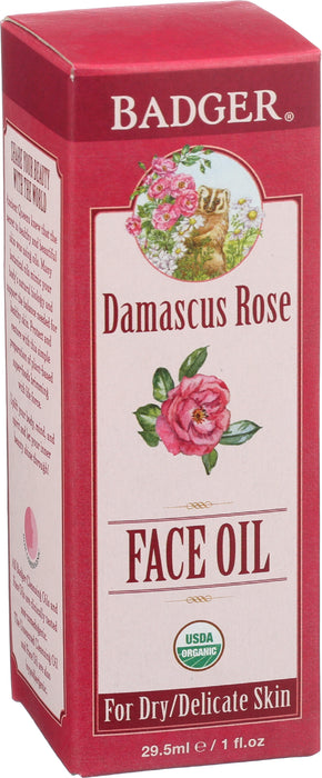 Damascus Rose Face Oil, Org, 1 oz