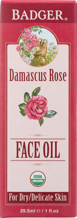 Damascus Rose Face Oil, Org, 1 oz