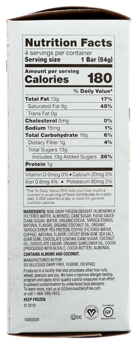 Mocha Almond Fudge Bar, Non-Dairy, 9.2 floz