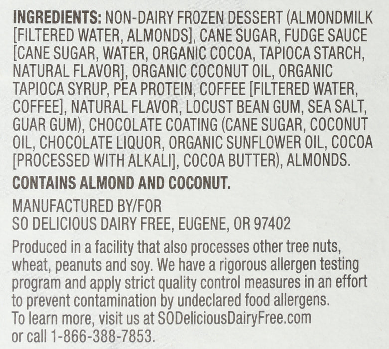 Mocha Almond Fudge Bar, Non-Dairy, 9.2 floz
