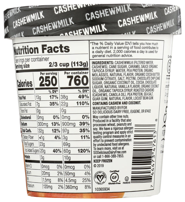 Salted Caramel Cashew Milk Ice Cream, 1 pint