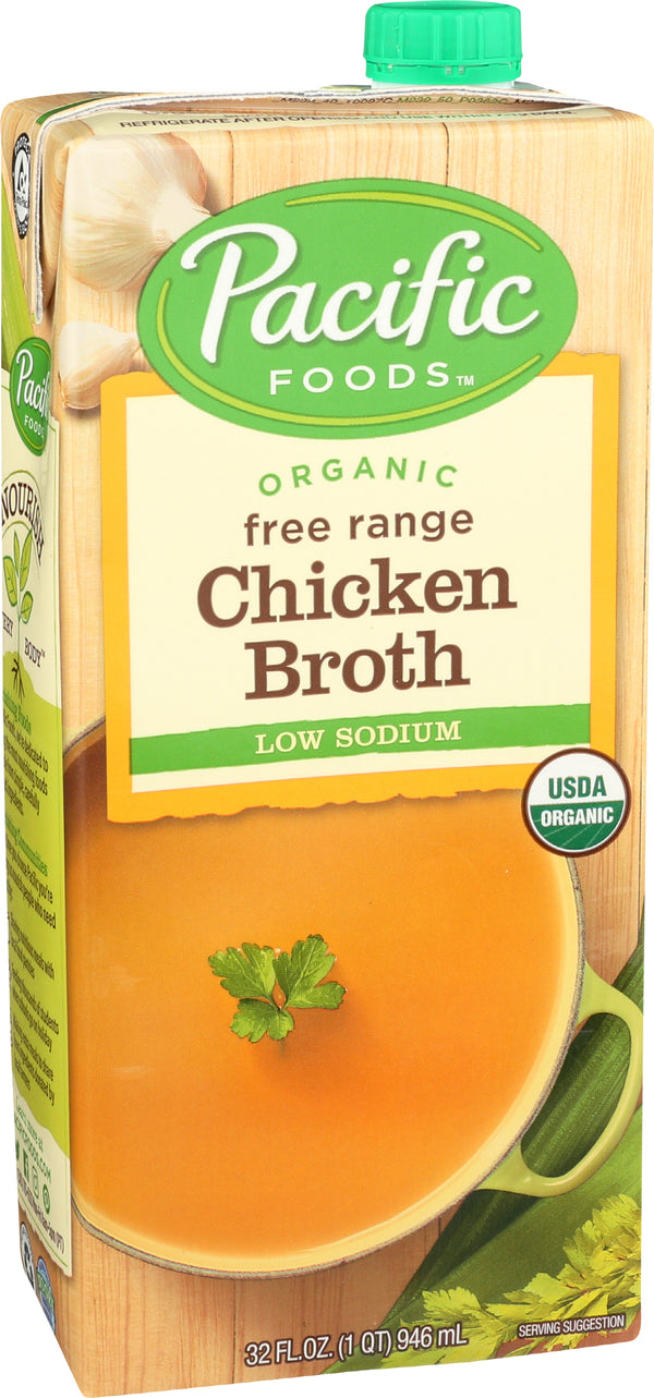 Free Range Chicken Broth - Low Sodium, Org, 32 fl oz