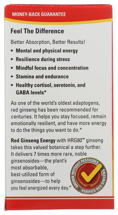 Red Ginseng HRG80 Energy, 30 cap