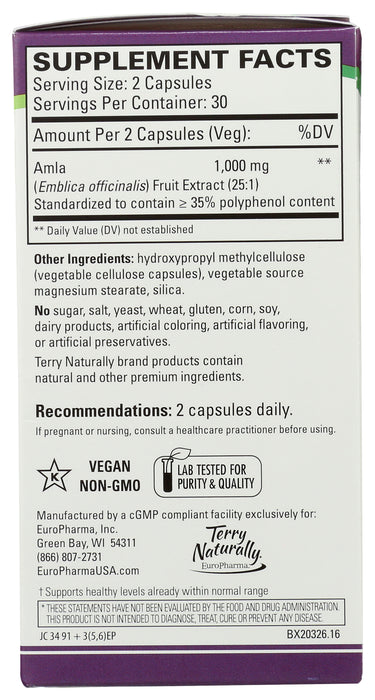 Healthy Cholesterol with Amla 1000 mg, 60 cap