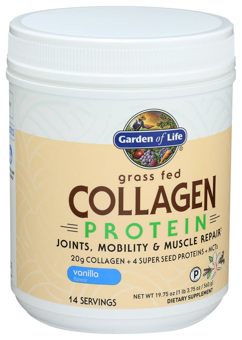 Collagen Protein, Vanilla, Grass Fed, 560 g