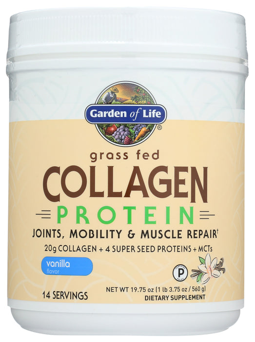 Collagen Protein, Vanilla, Grass Fed, 560 g