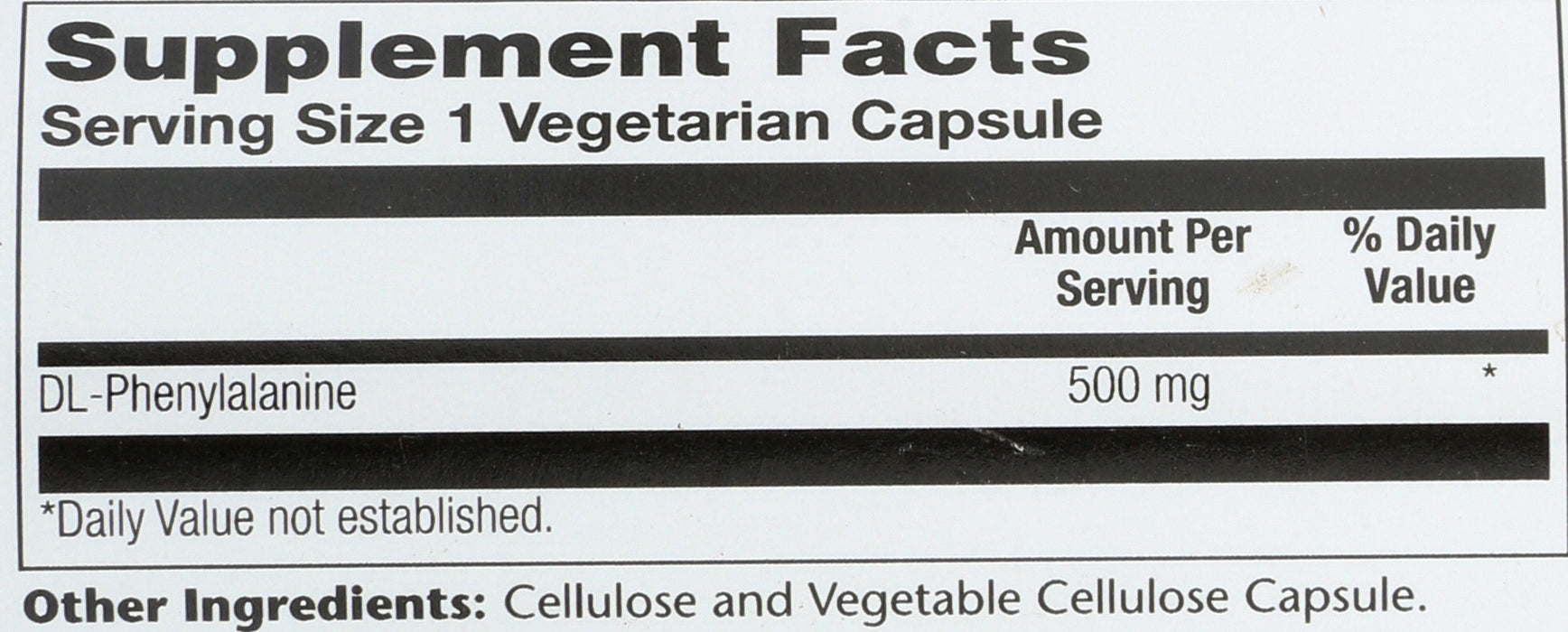 DL-Phenylalanine 500mg, 60 vcap