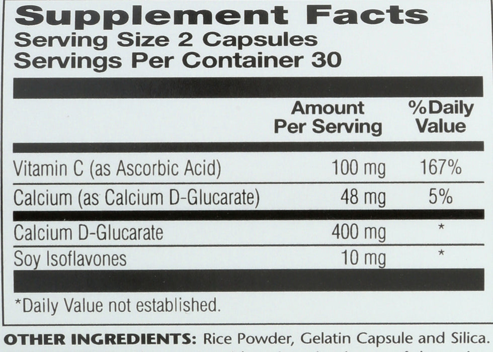 Calcium D-Glucarate 400 mg, 60 cap