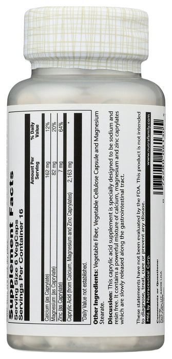 Capryl, Caprylic Acid 360 mg, 100 vcap