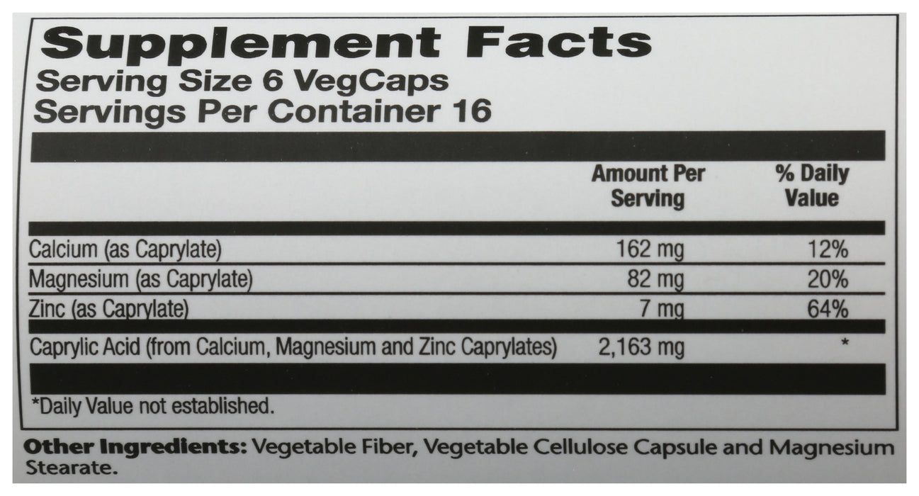 Capryl, Caprylic Acid 360 mg, 100 vcap