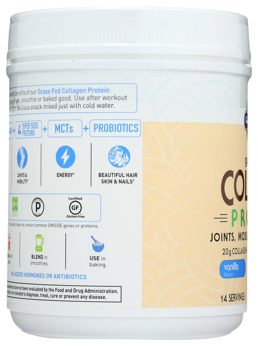 Collagen Protein, Vanilla, Grass Fed, 560 g