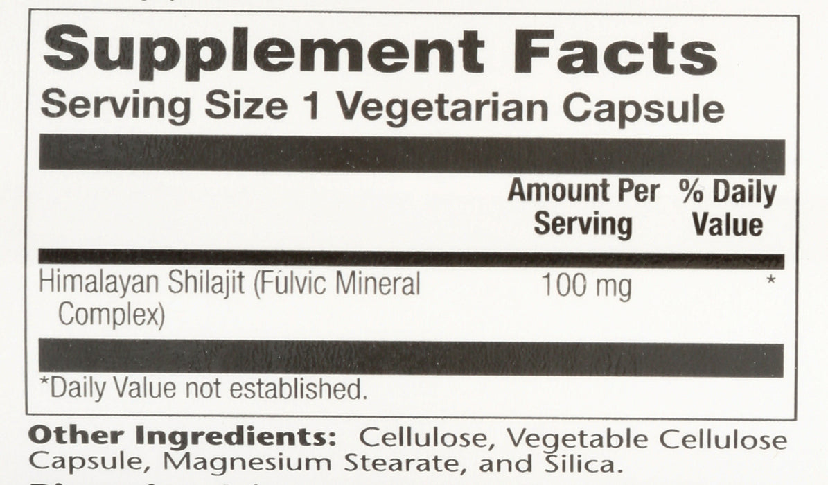 Fulvic Minerals 100mg, 30 vcap