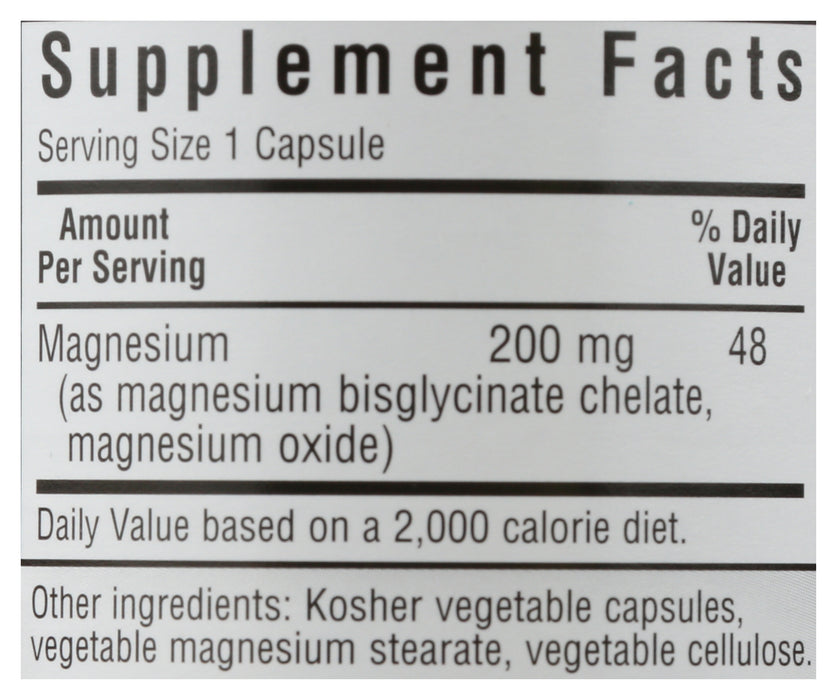 Chelated Magnesium Buffered 200mg, 60 vcap