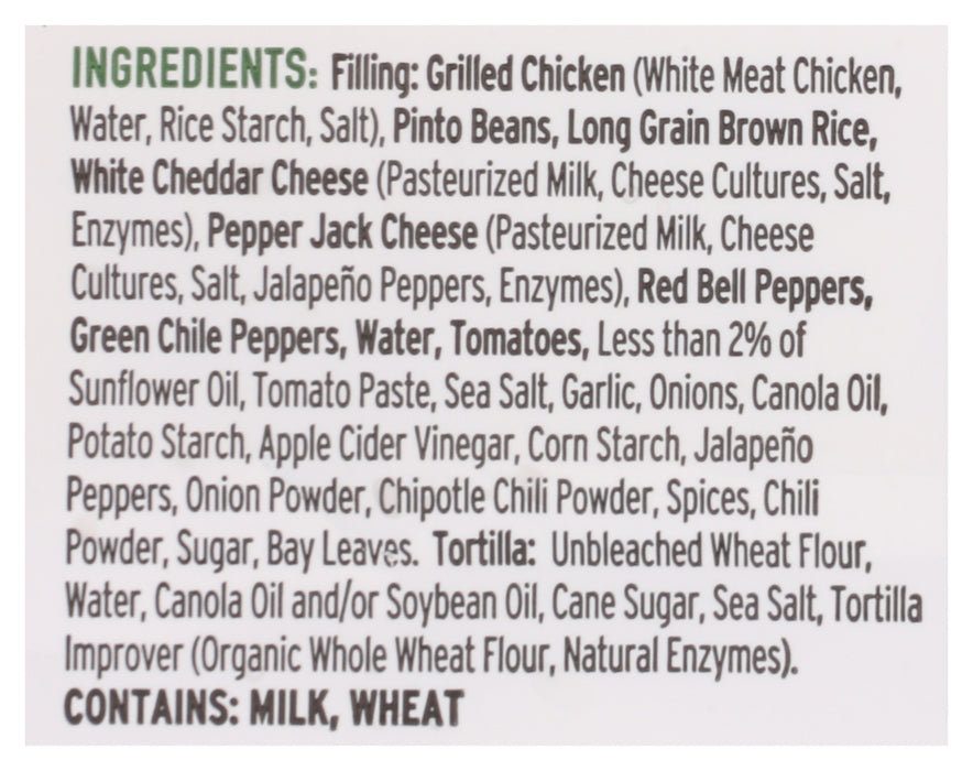 Grilled Chicken & Cheddar Burrito, 5 oz