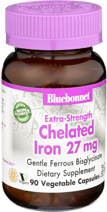 Chelated Iron, Extra Strength 27mg, 90 vcap