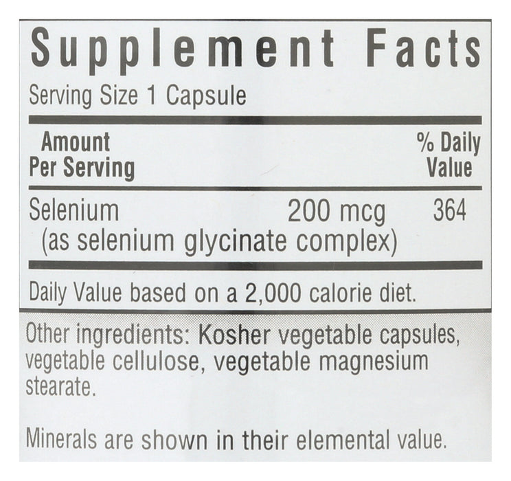 Selenium Glycinate 200mcg, YF, 90 vcap