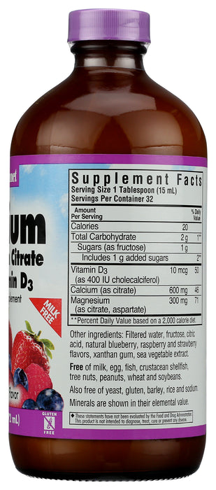 Liquid Calcium Magnesium D3, Mixed Berry, 16 fl oz