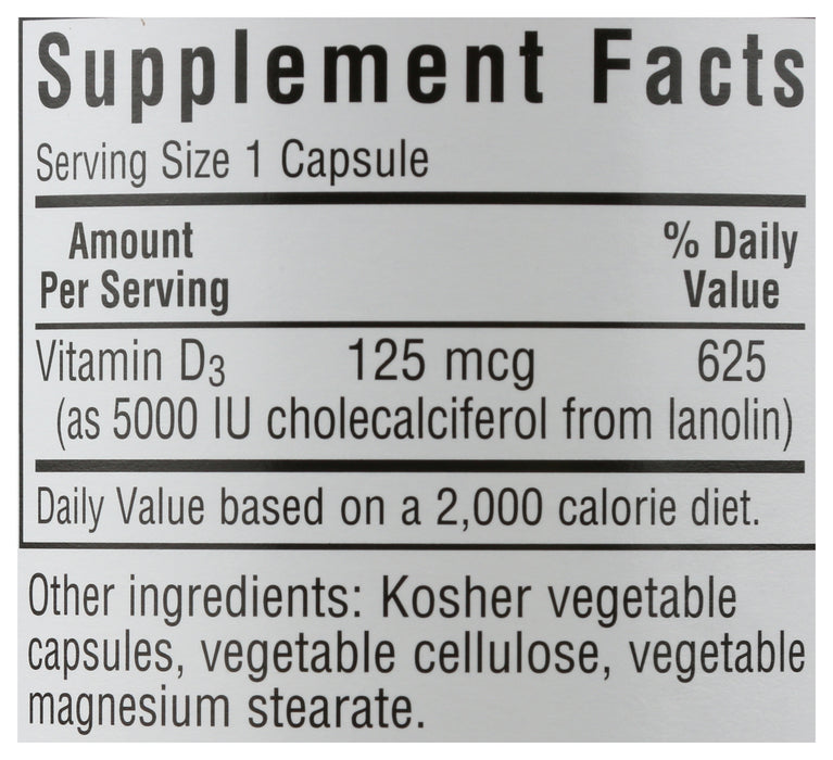 Vitamin D3 5000IU , 120 vcap