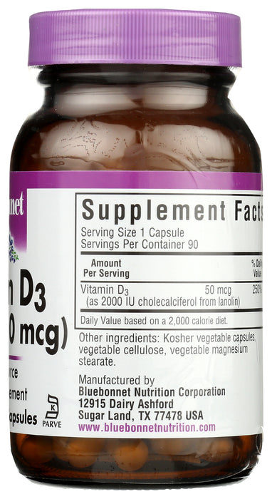 Vitamin D3 2000IU, 90 vcap