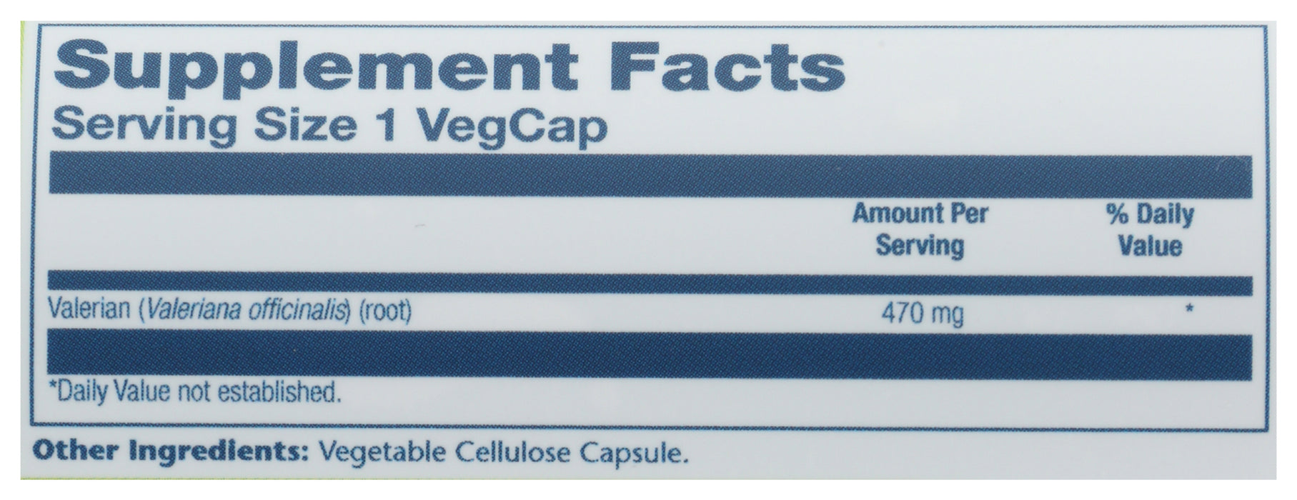 Valerian Root 470mg, 100 vcap