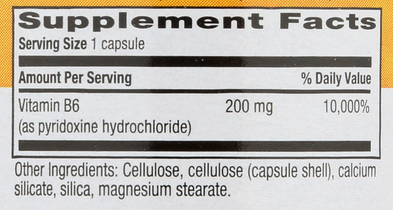 Vitamin B6 200mg, 90vcap