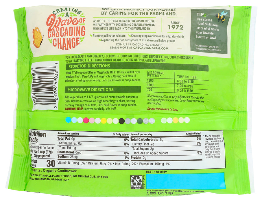 Riced Cauliflower, Org, 12 oz