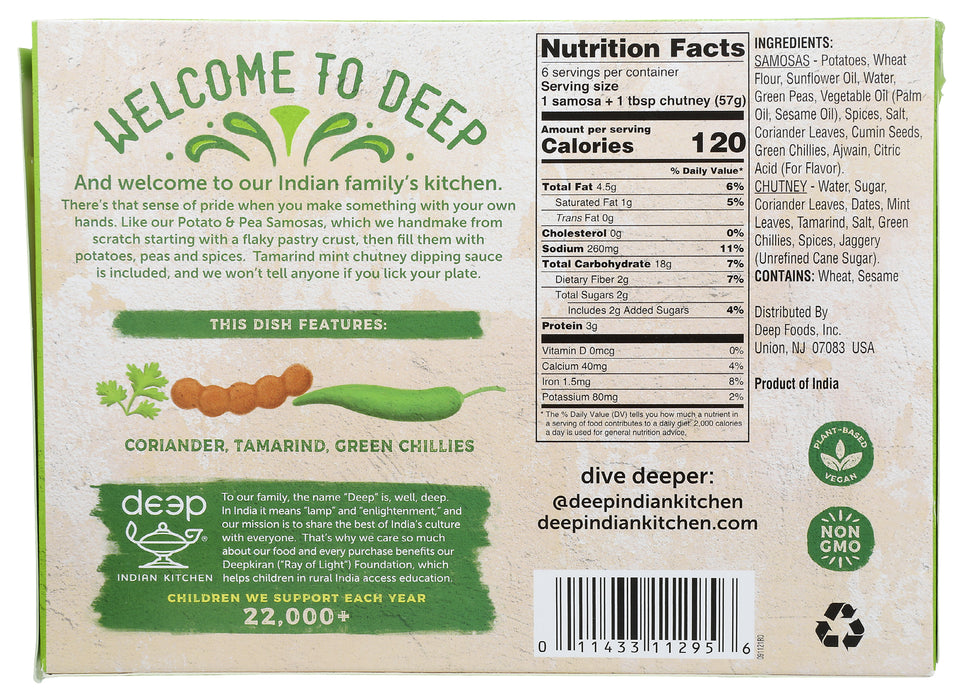 Samosa Potato & Peas w/Chutney, 12 oz