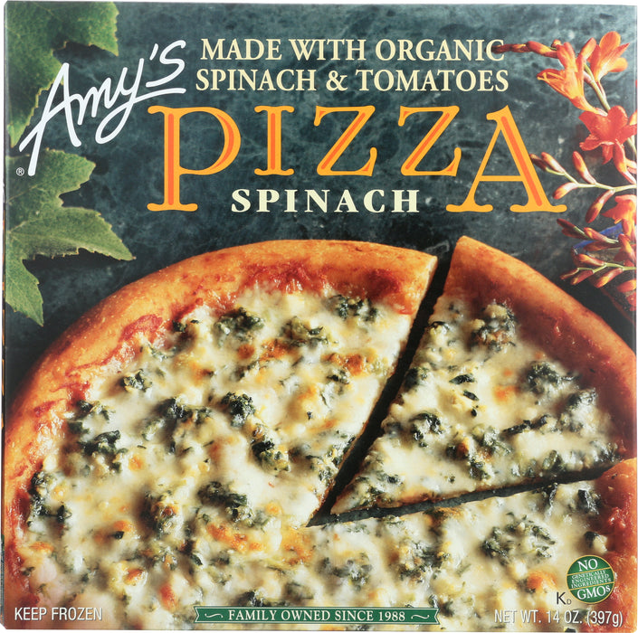 Spinach Pizza, Org, 14 oz