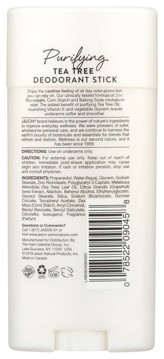 Deodorant Stick, Alum & Paraben Free, Tea Tree, 2.5 oz