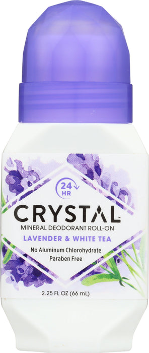 Deodorant, Roll-On, Mineral, Lavender & White Tea, 2.25oz