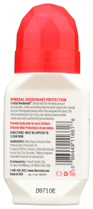 Deodorant, Roll-On, Mineral, Pomegranate, 2.25oz
