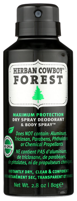 Dry Spray Deodorant, Forest, 2.8 oz