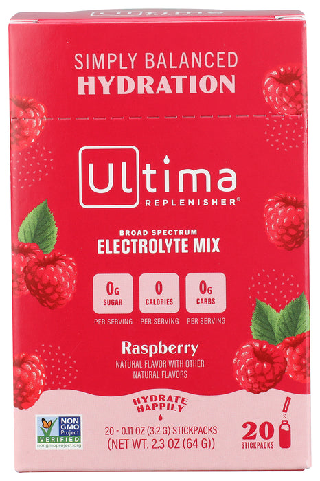 Electrolyte Powder, Raspberry, 20 stick pk