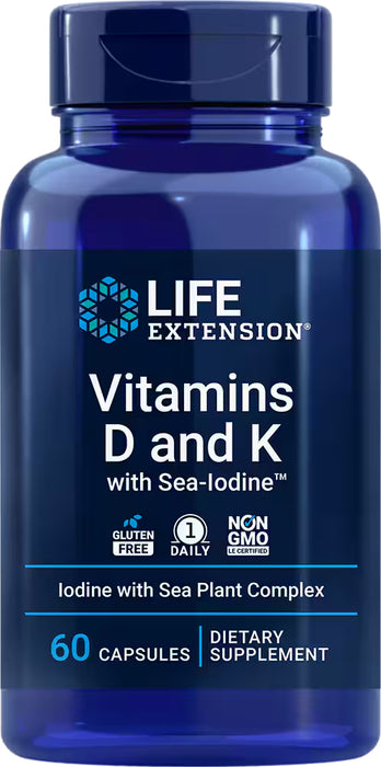 Vitamin D w/ K and Sea-Iodine, 60 cap