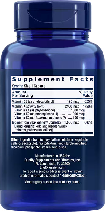 Vitamin D w/ K and Sea-Iodine, 60 cap