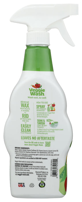Veggie Wash w/Sprayer, Org, 16 floz