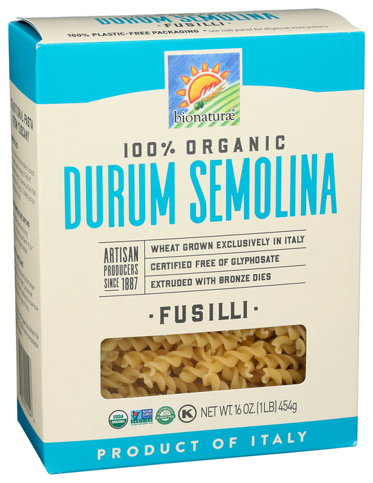 Fusilli Pasta, Org, 16 oz