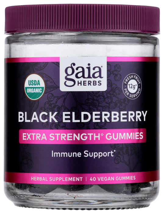 Black Elderberry, Extra Strength, 40 vgummy