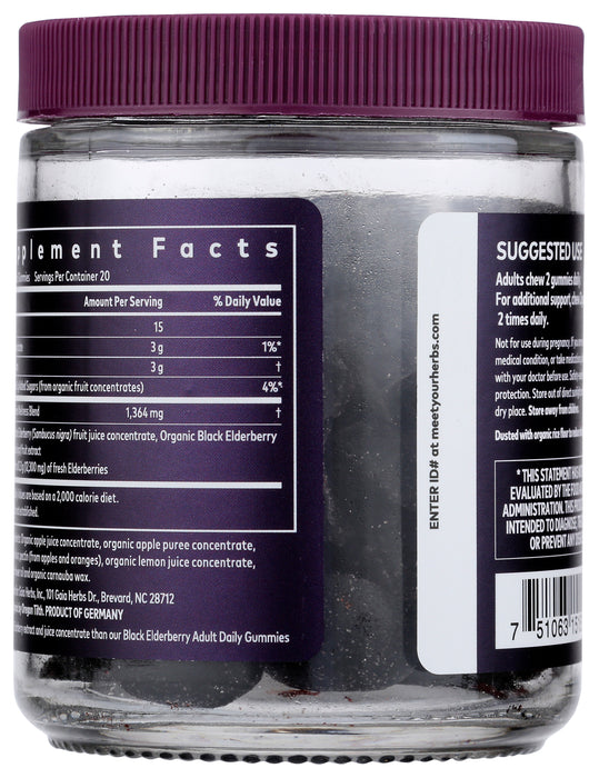 Black Elderberry, Extra Strength, 40 vgummy